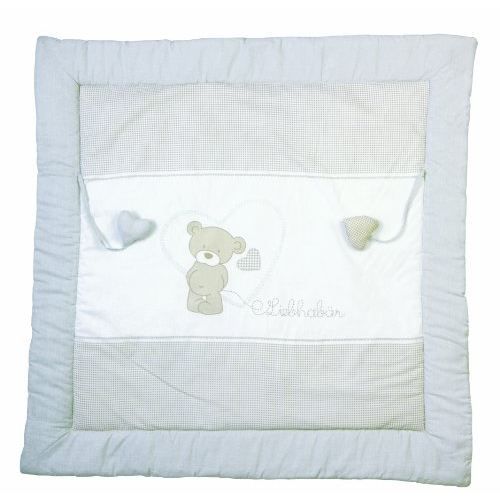 ROBA Tapis d'éveil -Liebhabar-, 100 x 100 cm, tapis pour parc d'enfant, 100 % coton