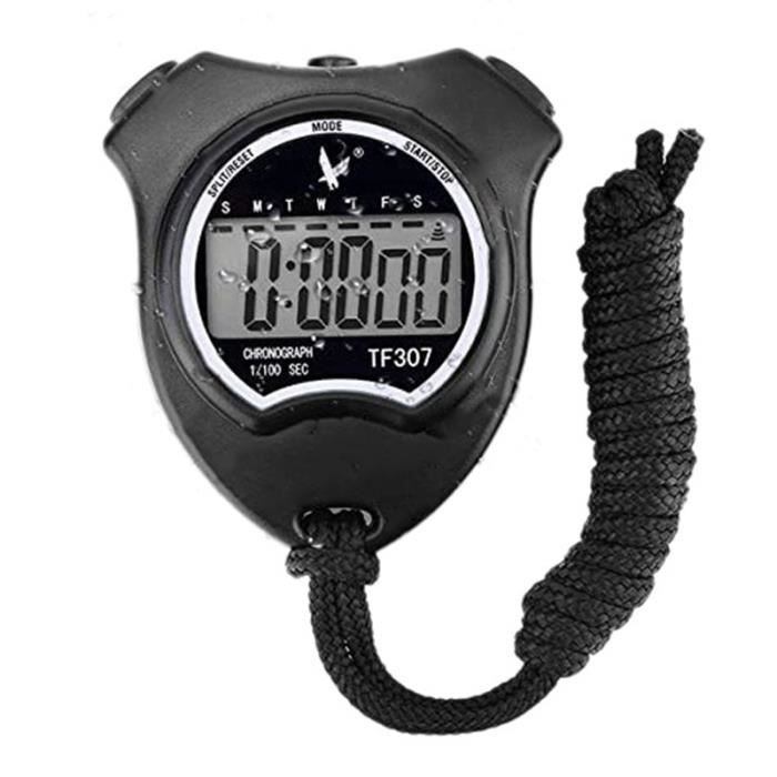 LEAP éTanche Multi-Fonction ChronomèTre de Sport éLectronique Minuterie Grand éCran RéSistant à L'Eau avec Date Heure et Alarme