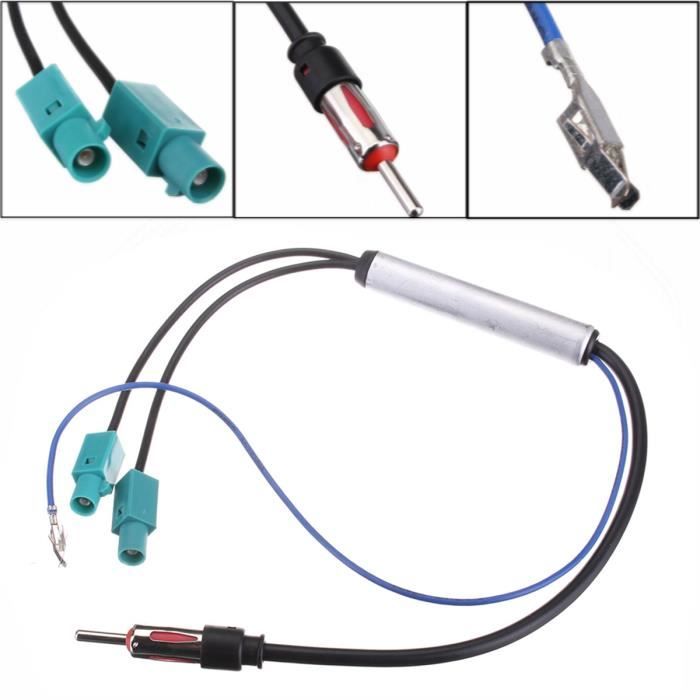 Double Double Twin Fakra Adaptateur Din antenne Câble d'antenne plomb pour Audi - VW