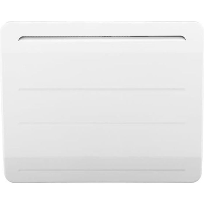 Radiateur électrique fixe 1000W à inertie en fonte horizontal blanc - Ecran LCD - Thermostat intégré - Détecteur de fenêtre ouverte