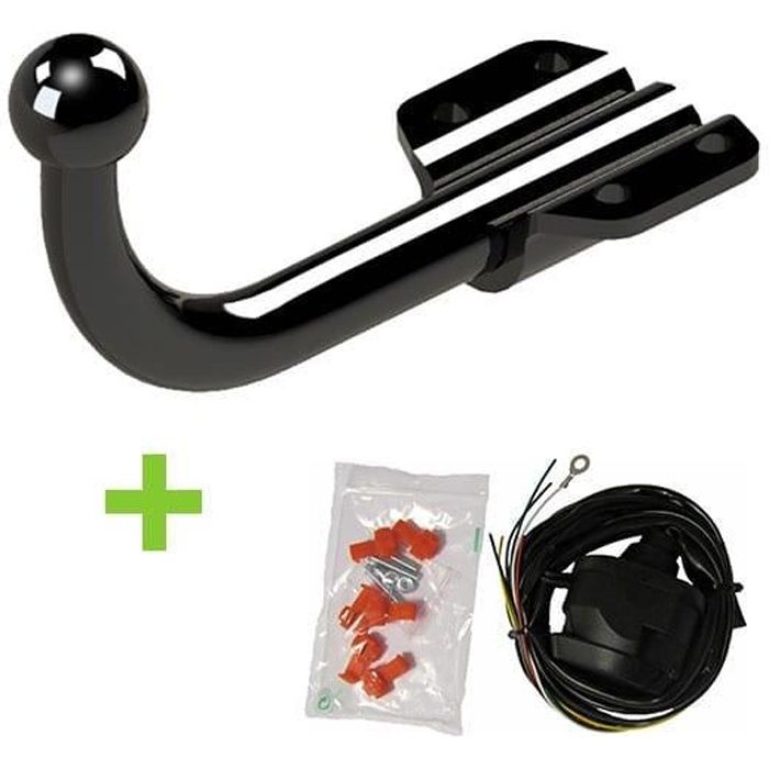 Attelage WABB démontable avec outils + faisceau standard 7 broches pour Citroen Xsara Picasso 5 portes Pack attelage RDAO-faisceau