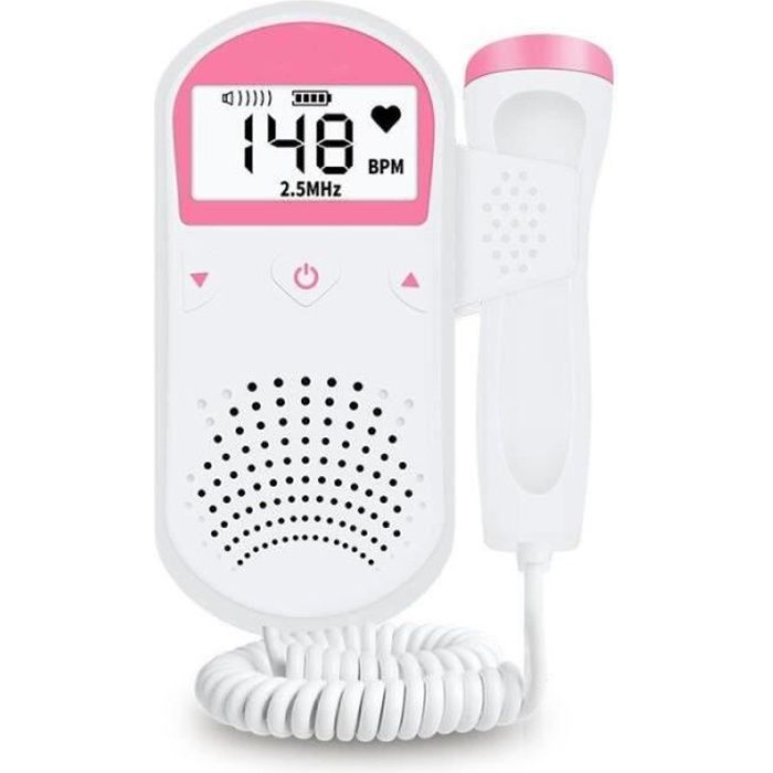 PC30240-Doppler fœtal domestique bébé détecteur de fréquence cardiaque prénatal sonar maison stéthoscope Doppler