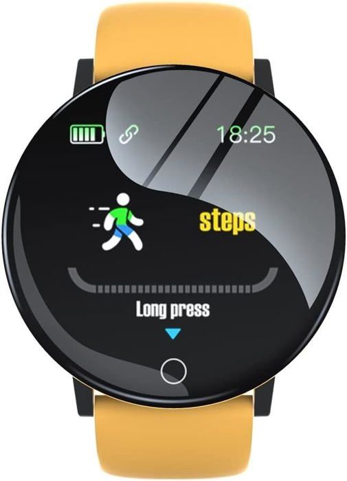 Montre Connectée Sport Homme Femme - Bracelet Fitness Rouge - IP67 - 5 Jours Autonomie - Notifications Appels