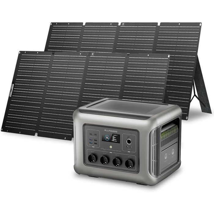 Centrale électrique portable - ALLPOWERS - R2500 - 1920Wh - 2500W (crête 4000W) - LiFePO4 - 2x200W