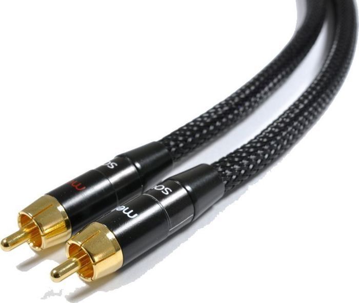 Câble RCA - Melodika - 05m - Noir - Audio - Connecteurs RCA x2