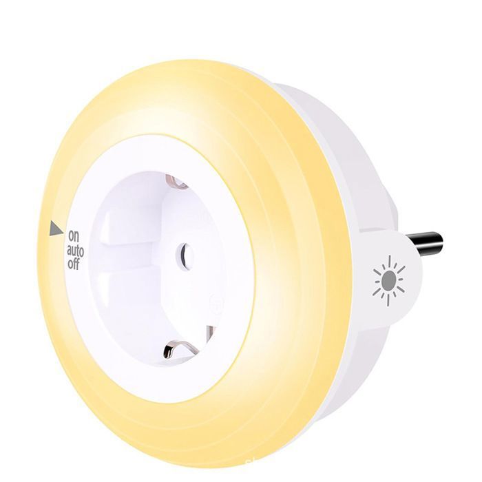 Veilleuse Prise Electrique Avec Capteur Crépusculaire - Lampe De Nuit LED 3 Couleurs Pour Chambre, Couloir Et Escalier