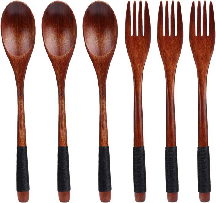 Cuillères En Bois Long Manche 20 Cm – Lot De 2, Naturel, Pour Café Et Cocktails