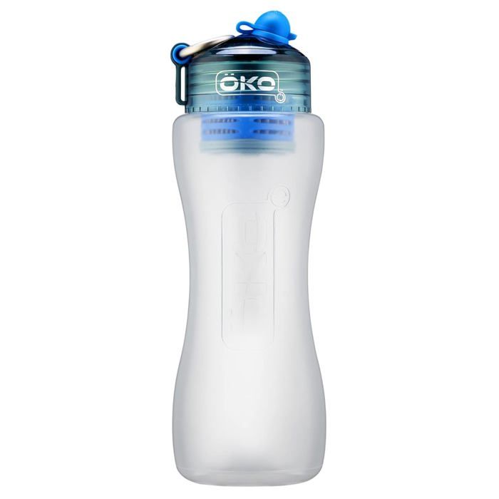 Bottiglia Filtrante OKO H2O 650 Ml - Rimuove Cloro, Batteri, Microplastiche E Piombo, Filtro Da 100 Galloni