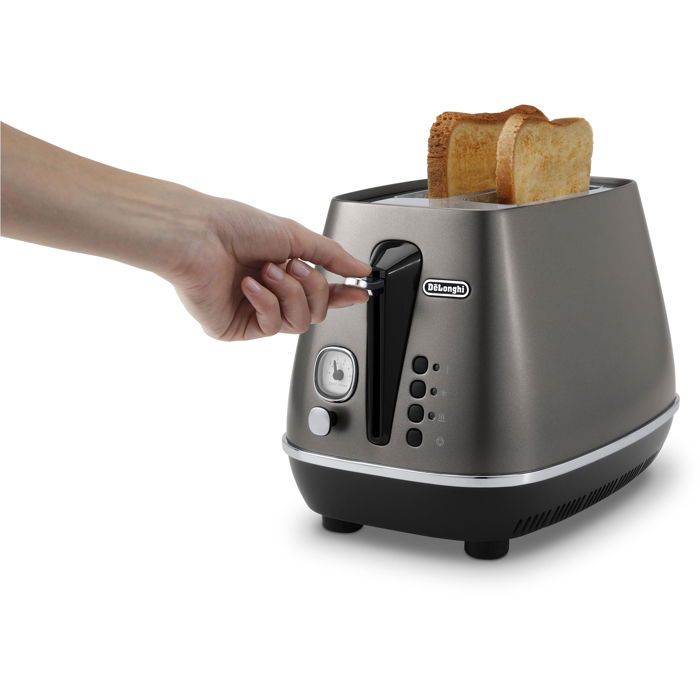 Grille-Pain De'Longhi CTIN2103.TB – 900W, 2 Tranches, Fonction Dégivrage