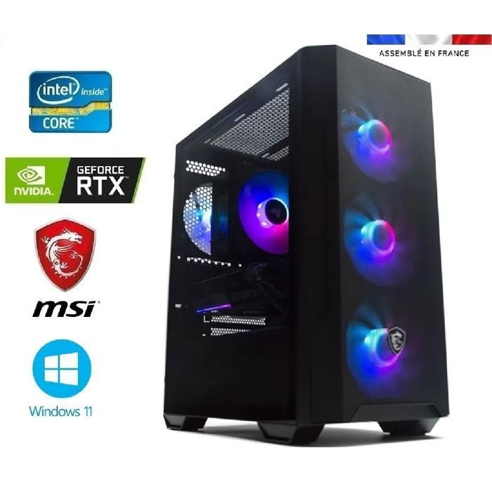 PC Gamer MSI i7-12700KF – RTX 5060Ti 8Go MSI Ventus 2X – 32Go Ram – SSD 1To + HDD 2To – Windows 11