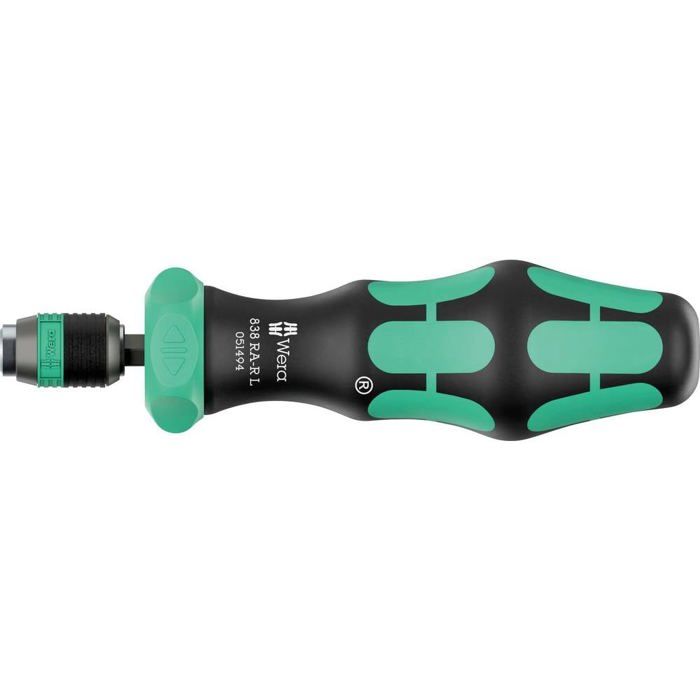Wera 838 RA-R L pour latelier Tournevis à cliquet et embout DIN ISO 1173