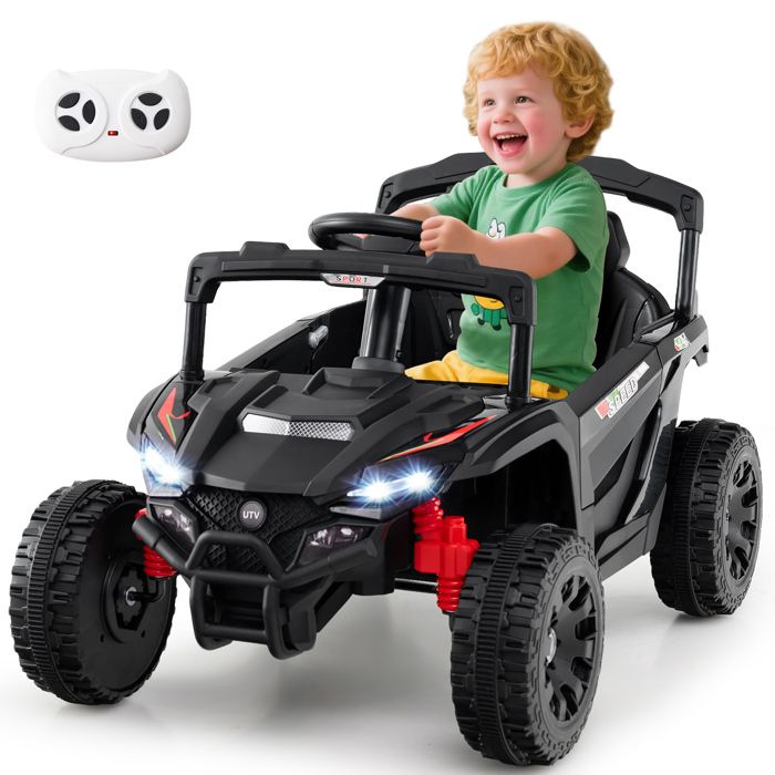 Voiture Électrique Enfant 12V – Quad Rose Avec Télécommande Parentale, 3 Vitesses, MP3, LED – Dès 3 Ans