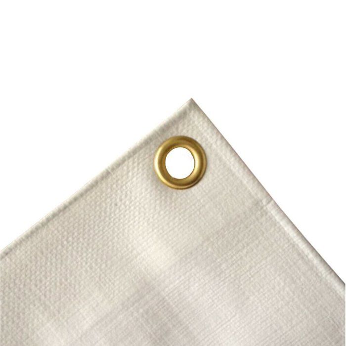 Bâche Blanche Renforcée Avec œillets - 6m X 12m, Pour Protection Extérieure, Jardin, Chantier