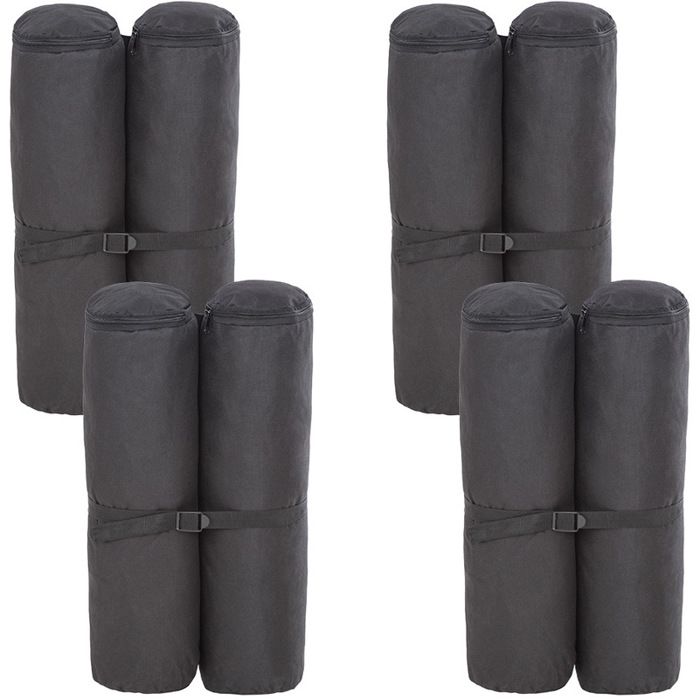 Lot De 4 Sacs De Lestage 13 Kg Max – Sacs Lestés Noirs Pour Tonnelle, Tente, Auvent, Parasol – Tissu Oxford 800D