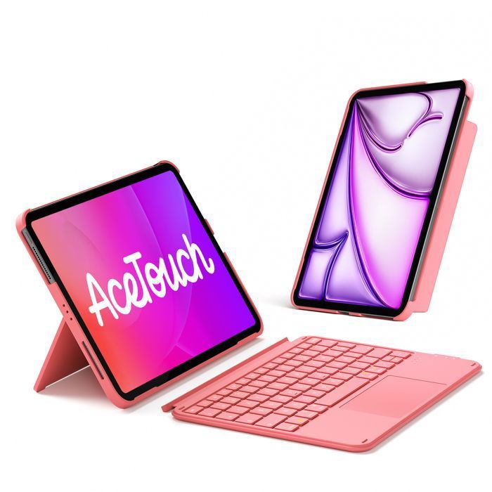 INATECK  Ultral&eacute;ger Clavier iPad Bluetooth pour A16 2025 iPad 11/10 eme Gen iPad Air Pro 11 Pouces avec Pav&eacute; Tactile AZERTY 