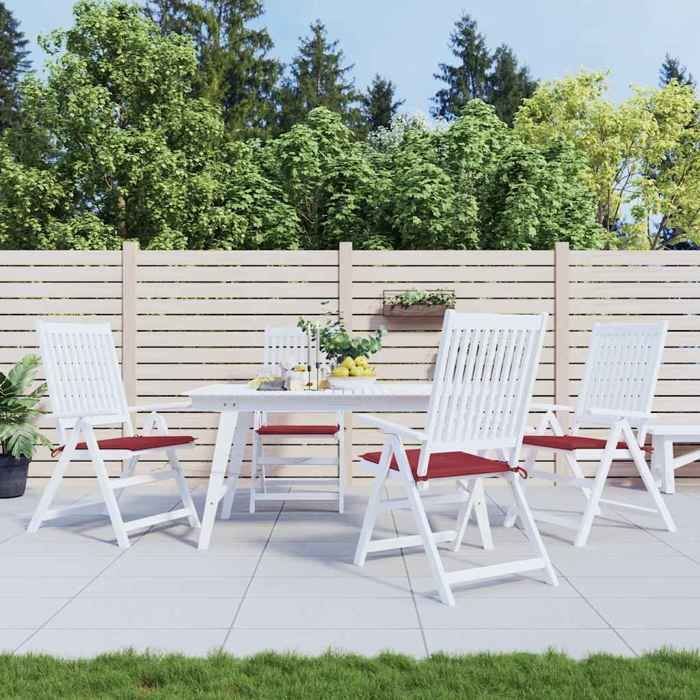 Coussins de chaise de jardin vidaXL Lot de 4 40x40x4 cm Tissu Oxford Imperméable - vue 2