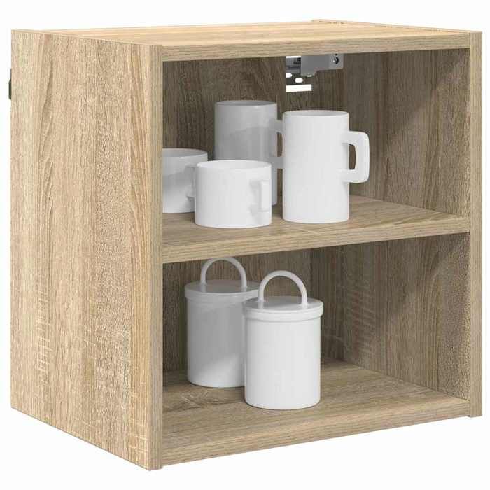 Black Week Armoire rangement - CLARENCE - Vitrine suspendue - Riga Chêne Sonoma 40x29 5x40 cm AA1095