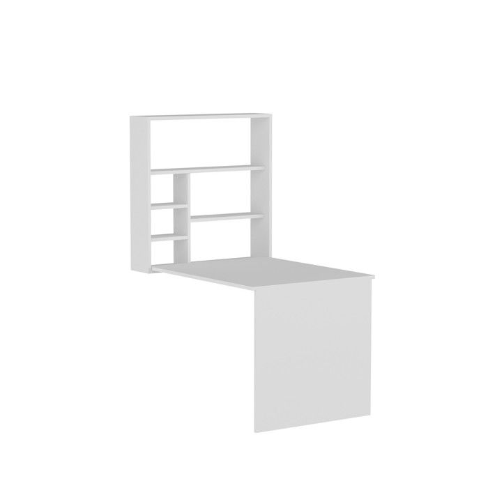 Bureau en bois Sedir - 90 x 59 x 154 cm - Blanc