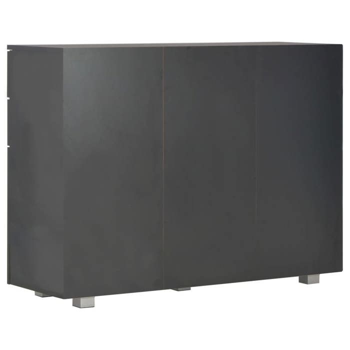 Remise 2026®Enfilade de rangement Noir - Buffet bas - noir - brillant 107x35x80 5cm 641 5410472