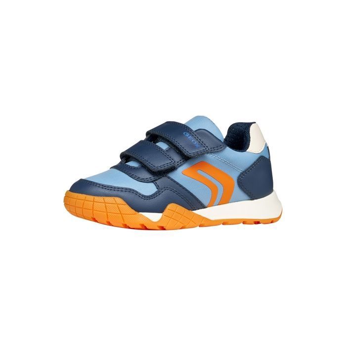 Geox Basket Basse Cuir Geox  J Ran E - Avio Clair - Marine