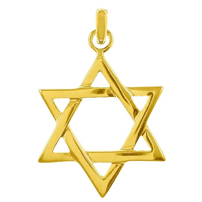 Pendentif Étoile de David en Plaqué Or 18 carats - Bijou Totem Mixte Poinçonné - Dim 2 4 x 1 8 cm - Vendu Seul sans Chaîne Pendentif Étoile de David en Plaqué Or 18 carats - Bijou Totem Mixte Poinçonné - Dim 2 4 x 1 8 cm - Vendu Seul sans Chaîne