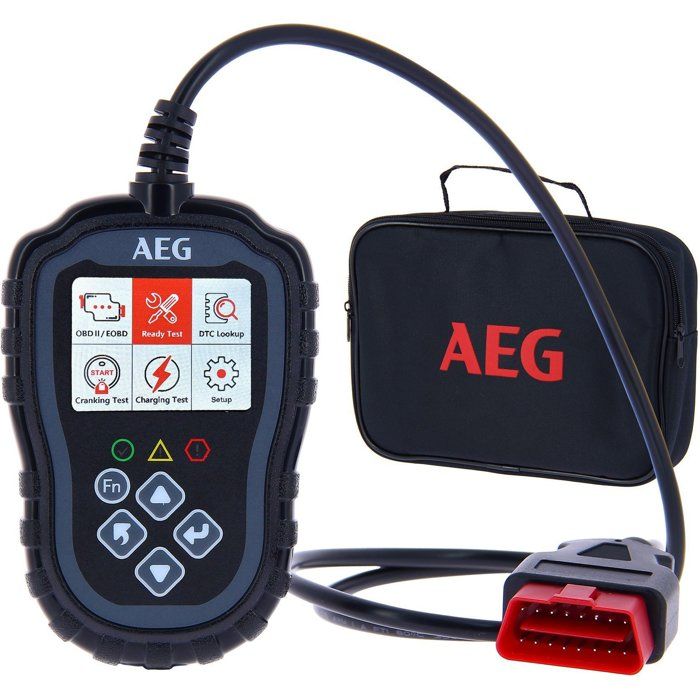 Outil de diagnostic - AEG - OBD2 Evol 2 - Test démarrage - État circuit de charge - Lecture codes défauts