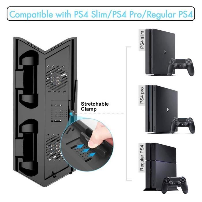 Ps4 Support PS4 Mince-Pro Universel Support Vertical avec Double Contrôleur ...