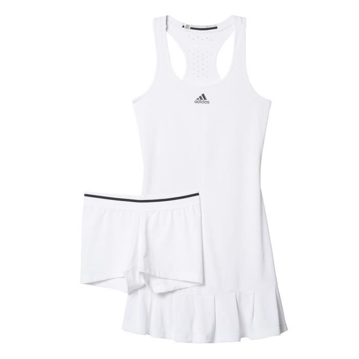 ADIDAS Robe de Tennis Avec Short Blanc et Noir Blanc et noir