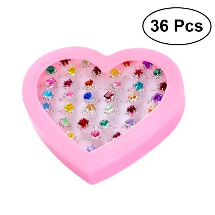 36pcs enfants jouets anneaux bijoux princesse boîte bijoux petite fille  bijoux anneaux dans la boîte prétendre jouer et habiller - Cdiscount  Bijouterie
