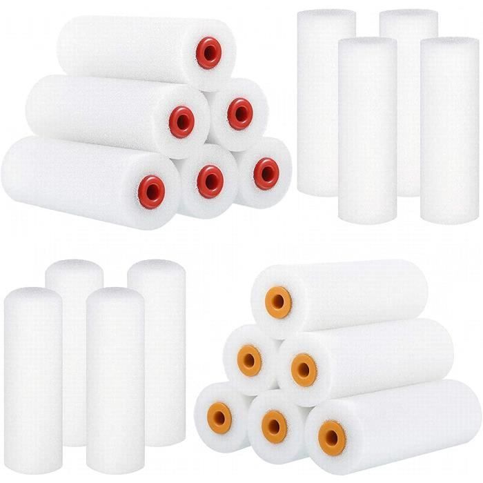Kit Rouleaux à Enduire Professionnel - 2 Rouleaux Plats + Rouleau D'angle + Perche Télescopique