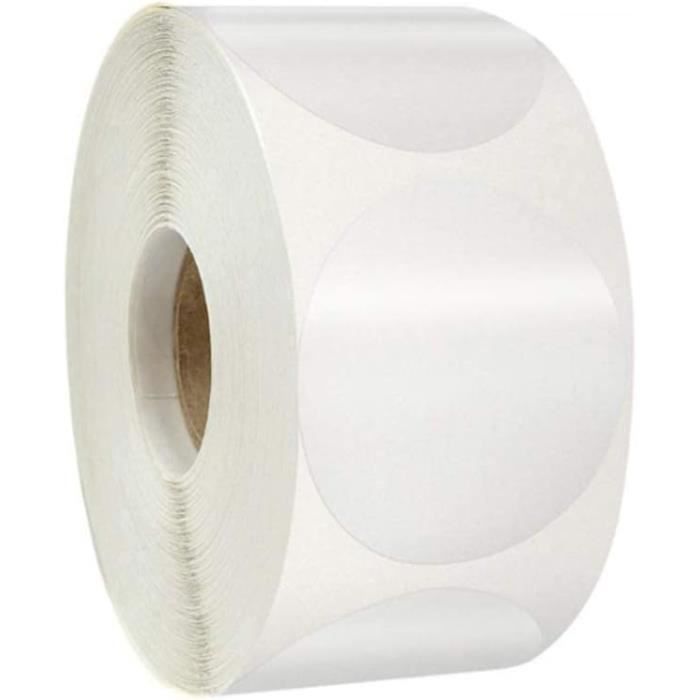 1000 Autocollants Ronds Blancs 1,3 Cm - Autocollants Vierges Pour Organisation, Code Couleur, Bureau, Maison - 5