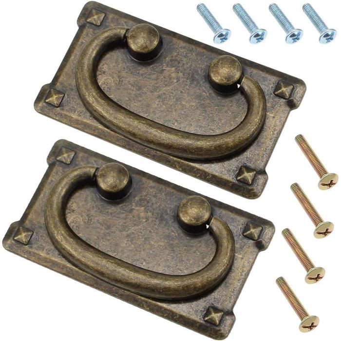 Plus Grand H - Poignées De Tiroir Vintage 3.75 "4.25", Poignée De