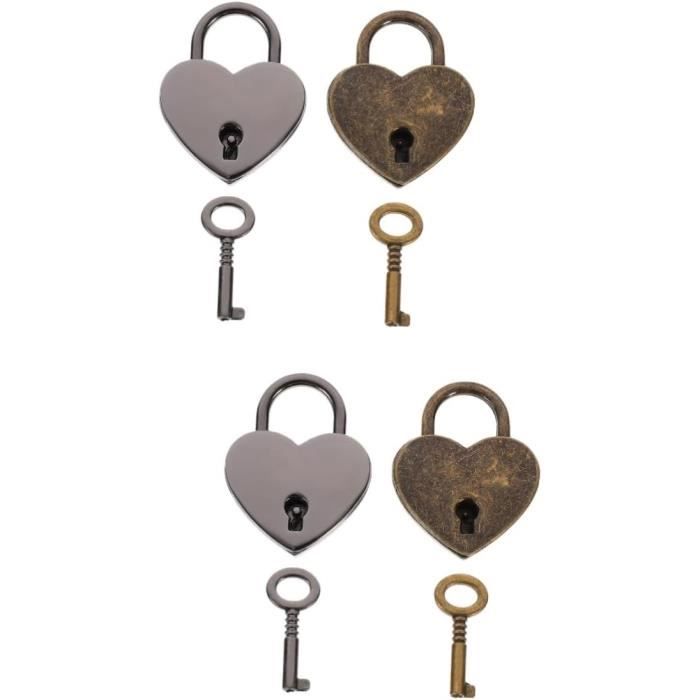 Cadenas à Code 3 Chiffres Réinitialisable En Forme De Cœur Rose - Idéal Casier Scolaire, Sac De Sport Ou Journal Intime