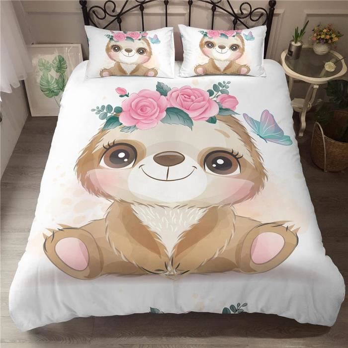 Couette Fille Pottery Barn - Motif Animaux - Format Jumeau (Twin) - Neuve Sans Emballage