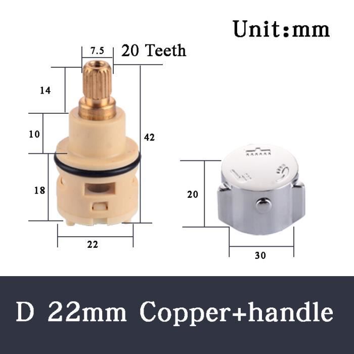 Cartouche De Robinet De Douche à Longue Tige, Conçue Pour Un Débit D'eau Fluide Et Une Durabilité (dans Le Sens Inverse Des Aiguilles D'une Montre