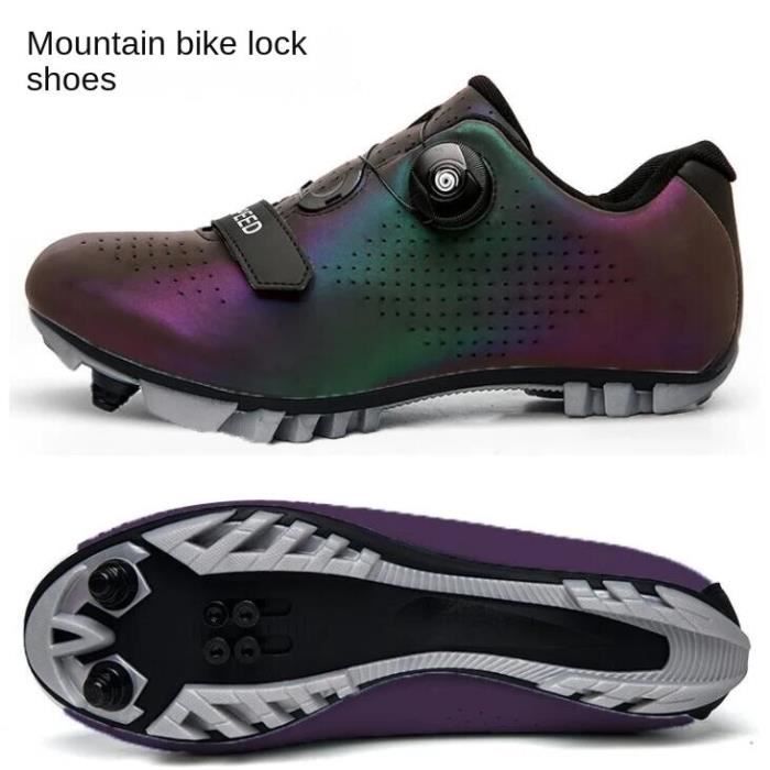 VTT-blanc bleu - taille 41 - Baskets de cyclisme unisexes pour hommes