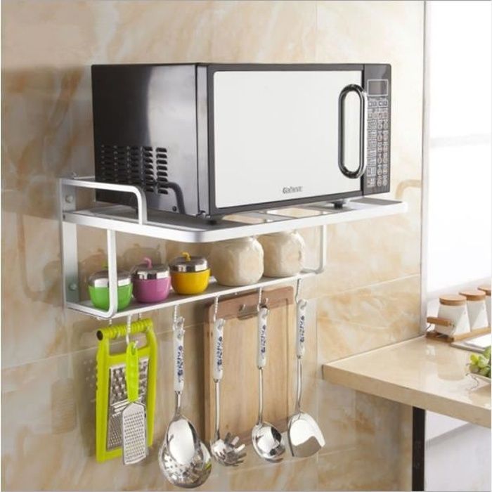 Etageres Micro Ondes Four Support Mural De Rangement Cuisine
