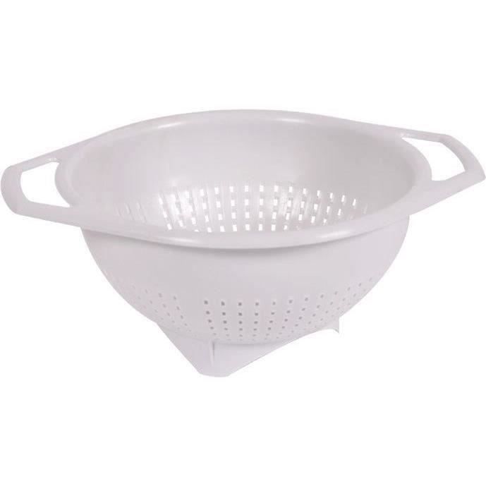 EDA - Passoire plastique 2.5L à pied Blanc cérusé