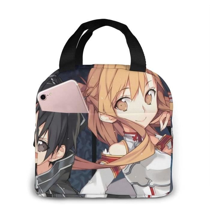 Sac à déjeuner thermique noir, reoidisseur Portable isolé pique nique
