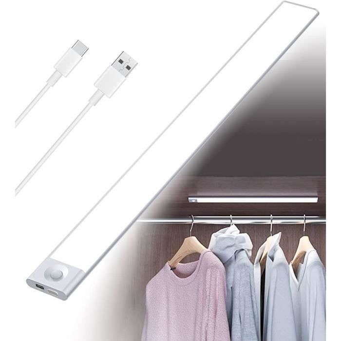 AJW-Reglette LED Cuisine Rechargeable USB, Lampe Placard Detecteur de  Mouvement Lumiere Dressing Sans Fil Bandes Lumineuses Ad[41] - Cdiscount  Maison