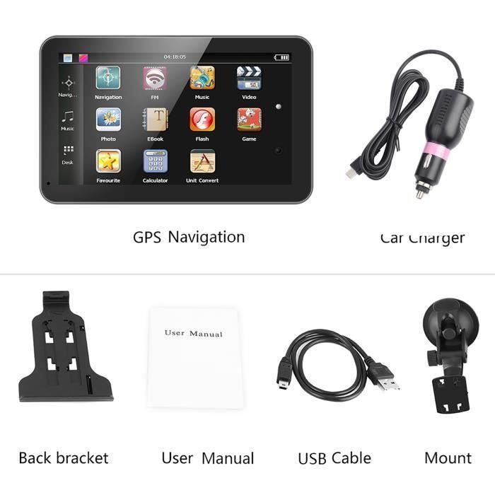 GPS Camion 7 Pouces UK 2025 - Mises à Jour Gratuites à Vie - Cartes UE + Alerte Radars