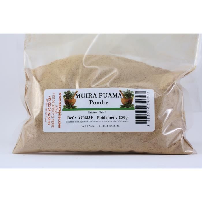 Muira puama en poudre sachet de 250 grammes Cdiscount Au quotidien