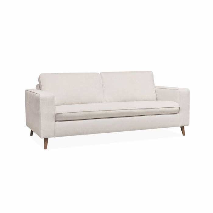 Canapé lit 3 places ivoire avec matelas 12cm dépaisseur. fabriqué en France Canapé lit 3 places ivoire avec matelas 12cm dépaisseur. fabriqué en France