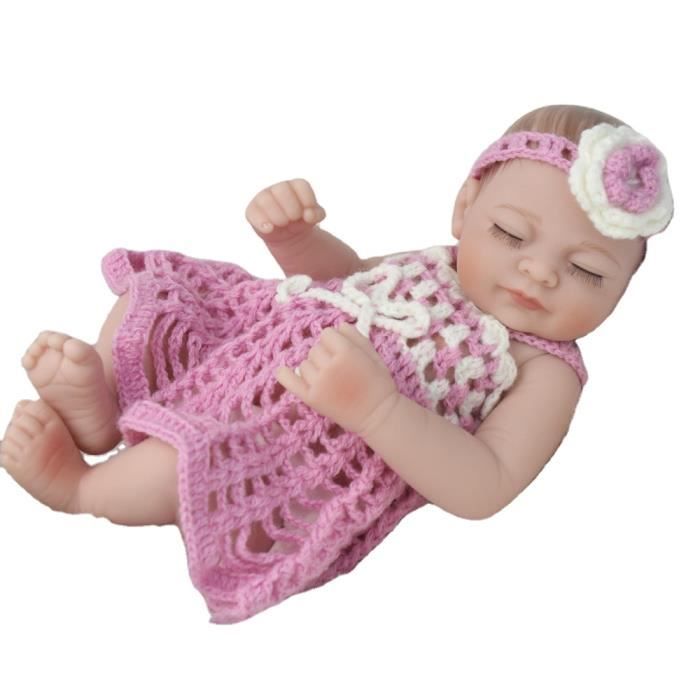 Poupee Mignon Rigolote Nouveau Ne Bebe 5 Pouces En Silicone De Haute Qualite Jouet Poupon Cdiscount Jeux Jouets