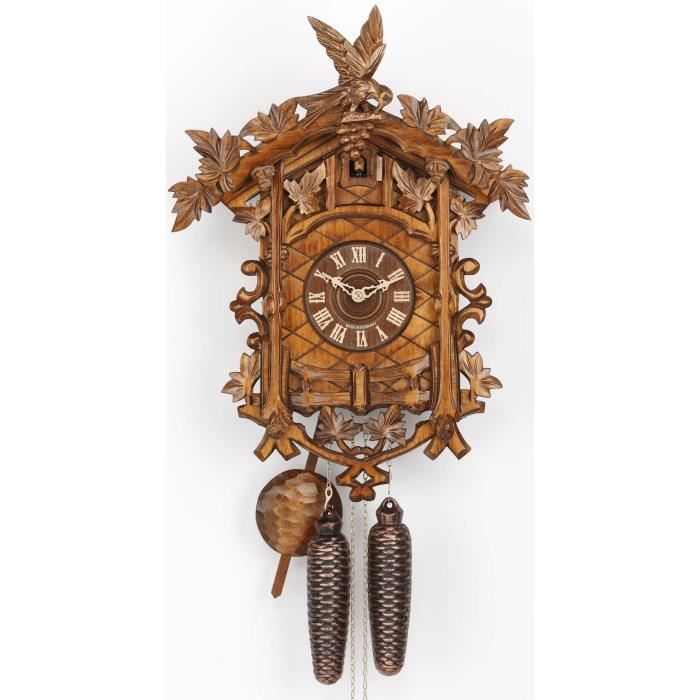 Engstler Horloge coucou à quartz 5 feuilles Oiseau EN 522 Q