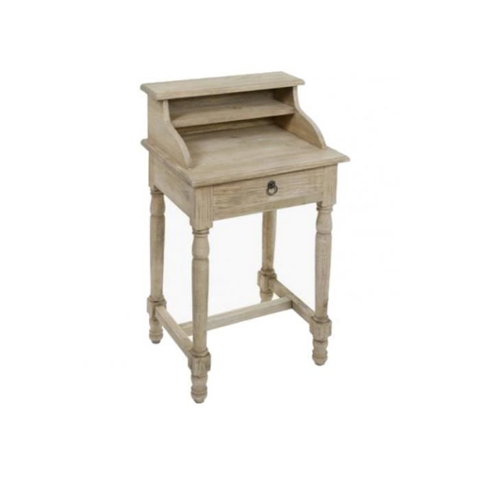 Petit Bureau En Bois Exotique Clair Style Romantique Achat Vente Bureau Petit Bureau En Bois Exotique Cdiscount