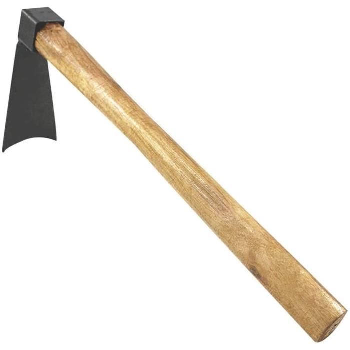 SPEEDWOX Houe Et Cultivateur 2 En 1 Avec Manche Bois - Outil Jardin 3 Griffes Acier Carbone Pour Désherber Et Labourer