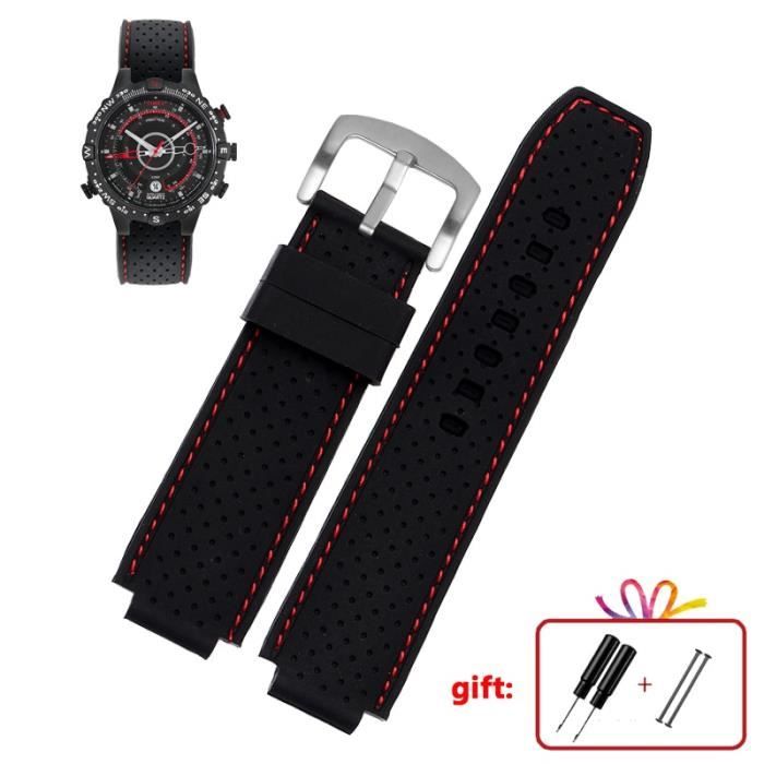Timex bracelet de montre tanche 24x16mm embout en caoutchouc