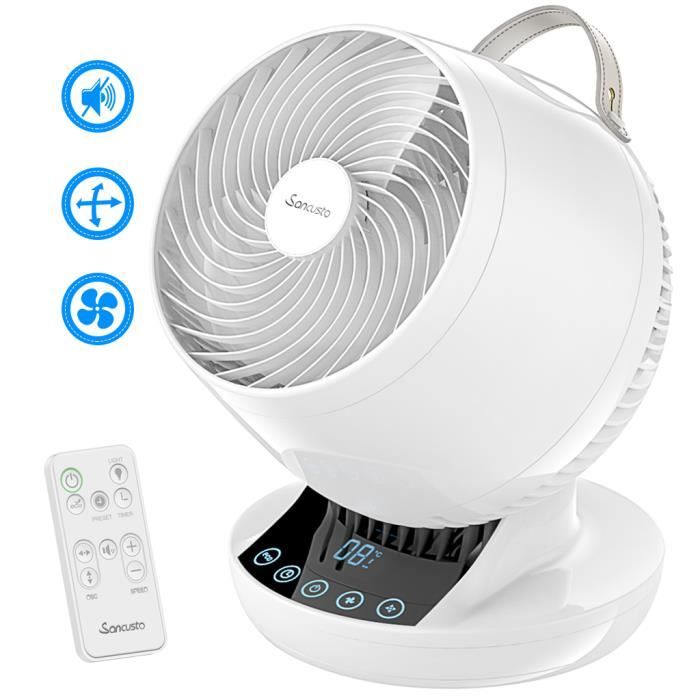 Ventilateur De Table 12 Vitesses Avec Telecommande Timer