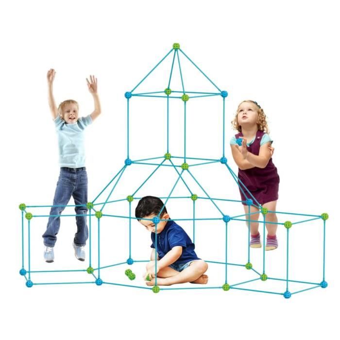 Kids Fort Building Kits,Jouet Tente Bricolage,Construisez Votre cabane, Bricolage Construction Châteaux Tunnels Jouer Tente - Cdiscount Jeux -  Jouets